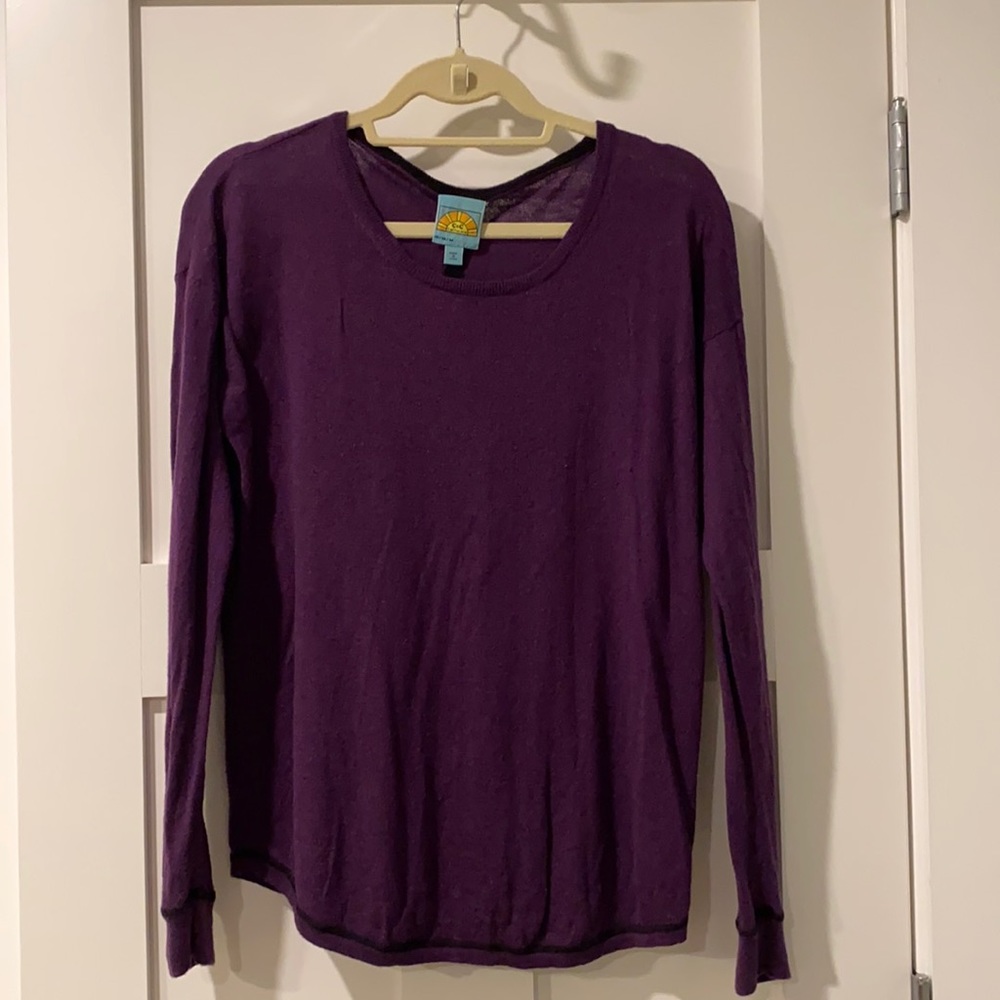 Purple Long Sleeve Sweater